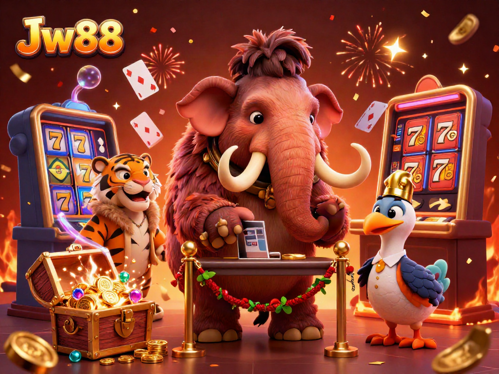 Join the excitement at Jw 88 Casino with vibrant characters and dynamic gaming elements.